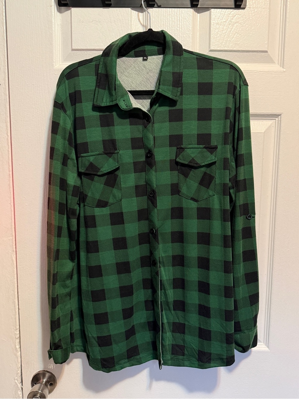 Green & Black Plaid Button-Down Shirt - Women's Lightweight Casual Top
